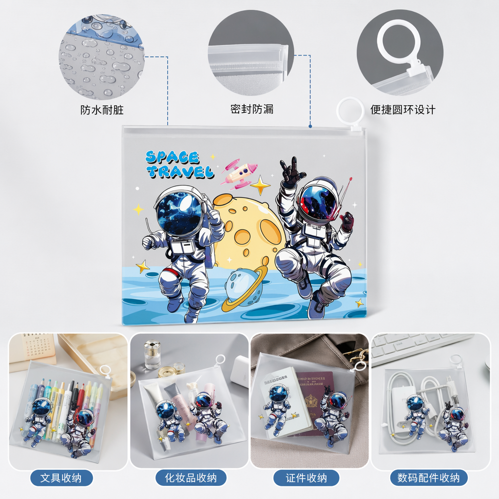卡通宇航员主题装饰画 儿童房卧室墙面挂画 家居软装创意壁画