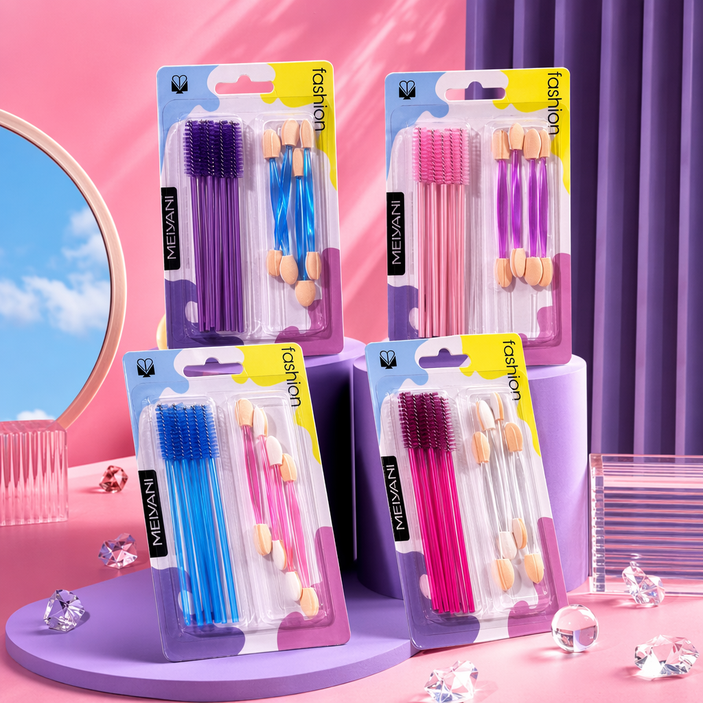 A 12-piece color makeup brush set, featuring soft, slender and professional makeup brushes Specification image