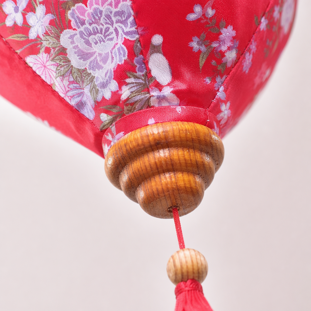 Red flower-patterned lanterns are traditional Chinese festive decorations for home hanging Application Scenario