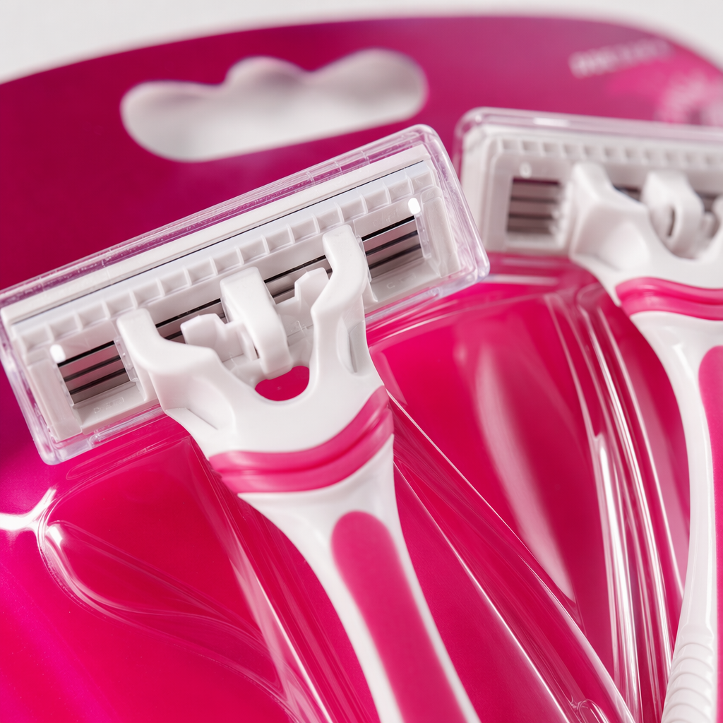 Paquete rosa de tres piezas para el kit de cuidado de la barba de razor men Application Scenario