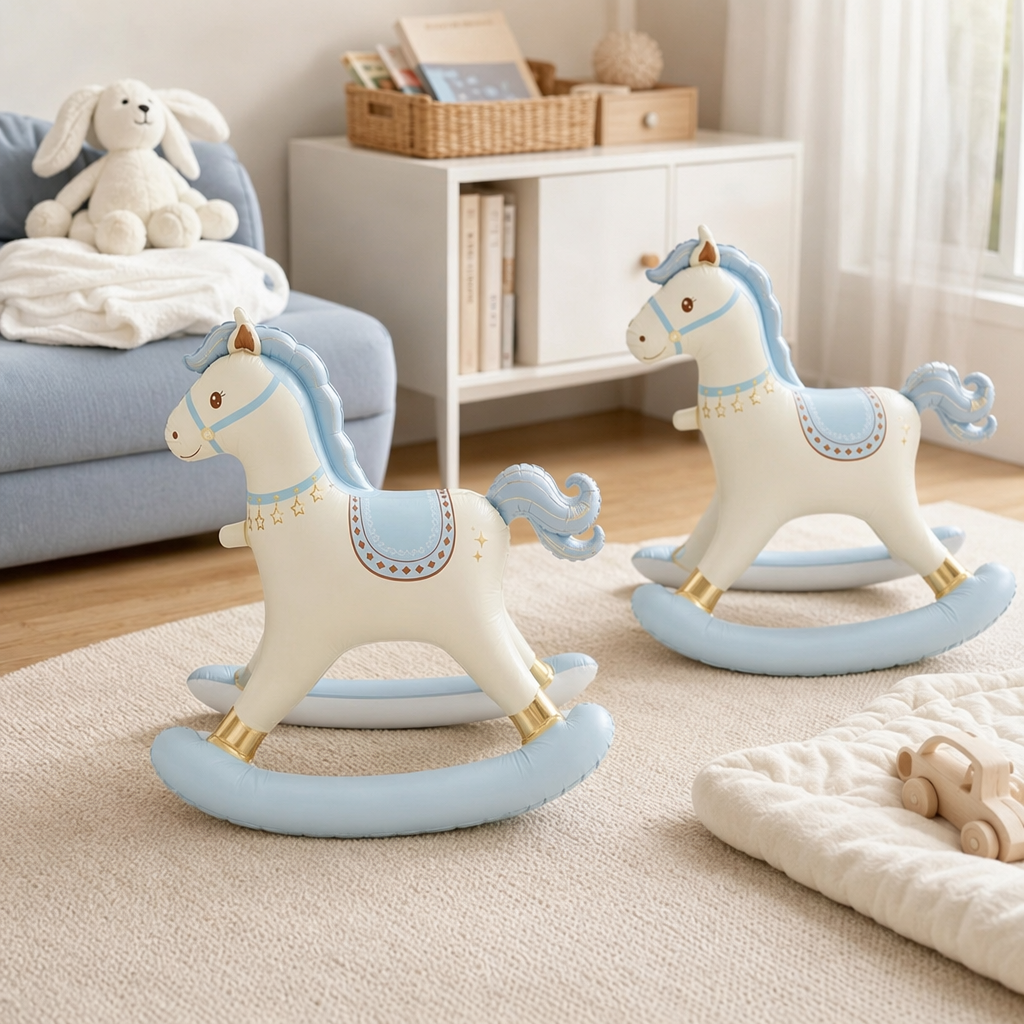 Azul troyano tridimensional inflable para niños sala de estar interior decoración puzzle inflatable para la enseñanza temprana details Picture
