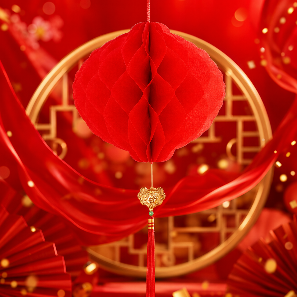 红色灯笼细节图