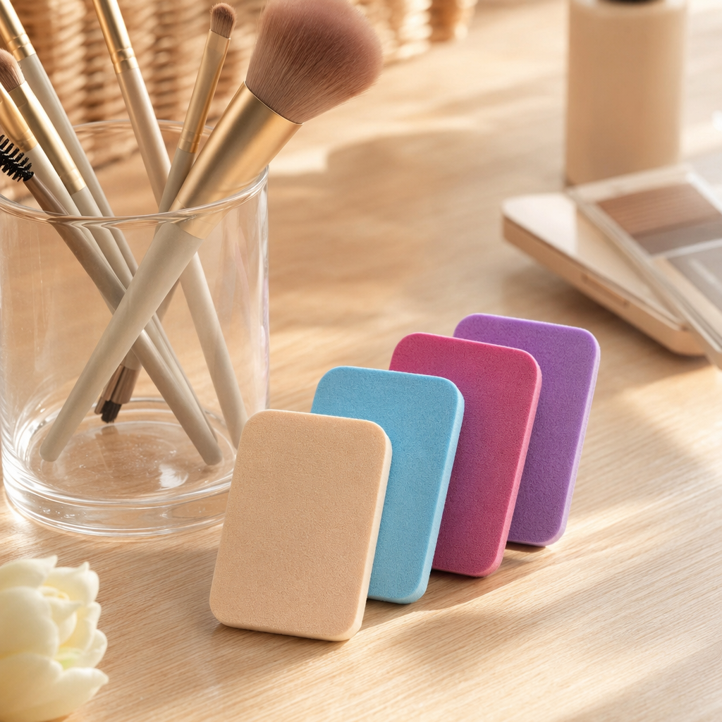 Colorful makeup sponge set, multi-color beauty egg powder puff, makeup removal and cleaning tools details Picture