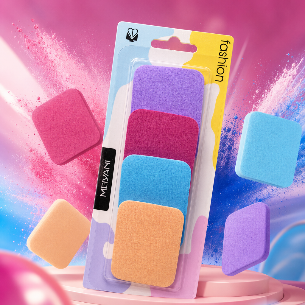 Colorful makeup sponge set, multi-color beauty egg powder puff, makeup removal and cleaning tools Specification image