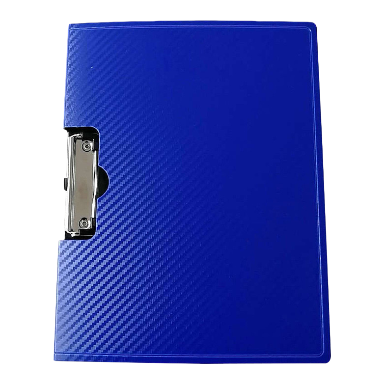 Blue carbon fiber textured folder, A4 office storage, waterproof, wear-resistant, business and simple Item Picture