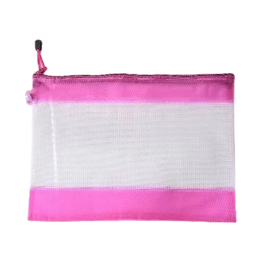 Pink mesh storage bag, breathable and dust-proof home organizing bag, foldable and portable storage bag Item Picture