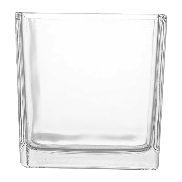 Transparent glass square cup, household simple high borosilicate heat-resistant tea cup and water cup Item Picture