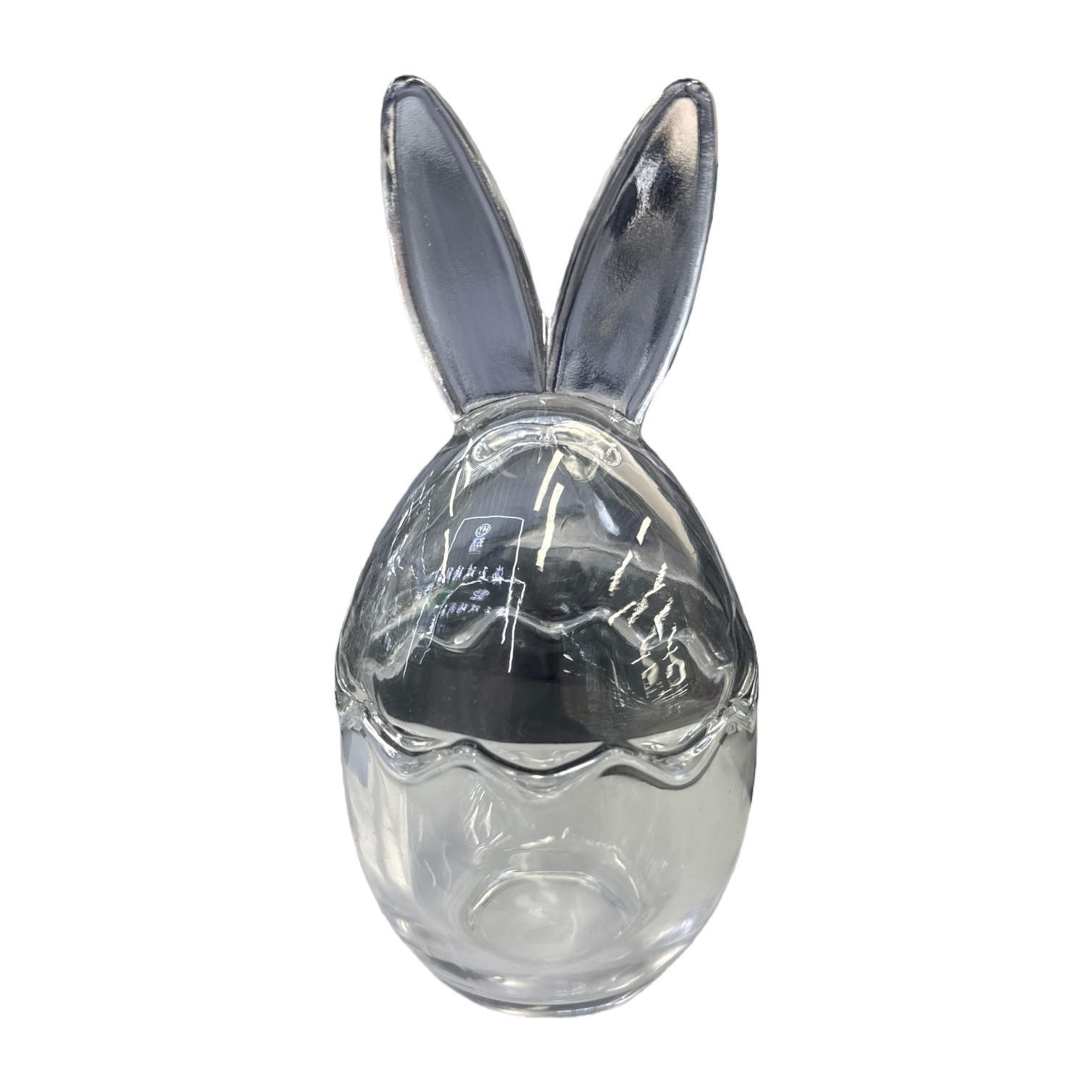 Transparent rabbit-shaped glass decorative items for home decoration and creative desktop placement Item Picture