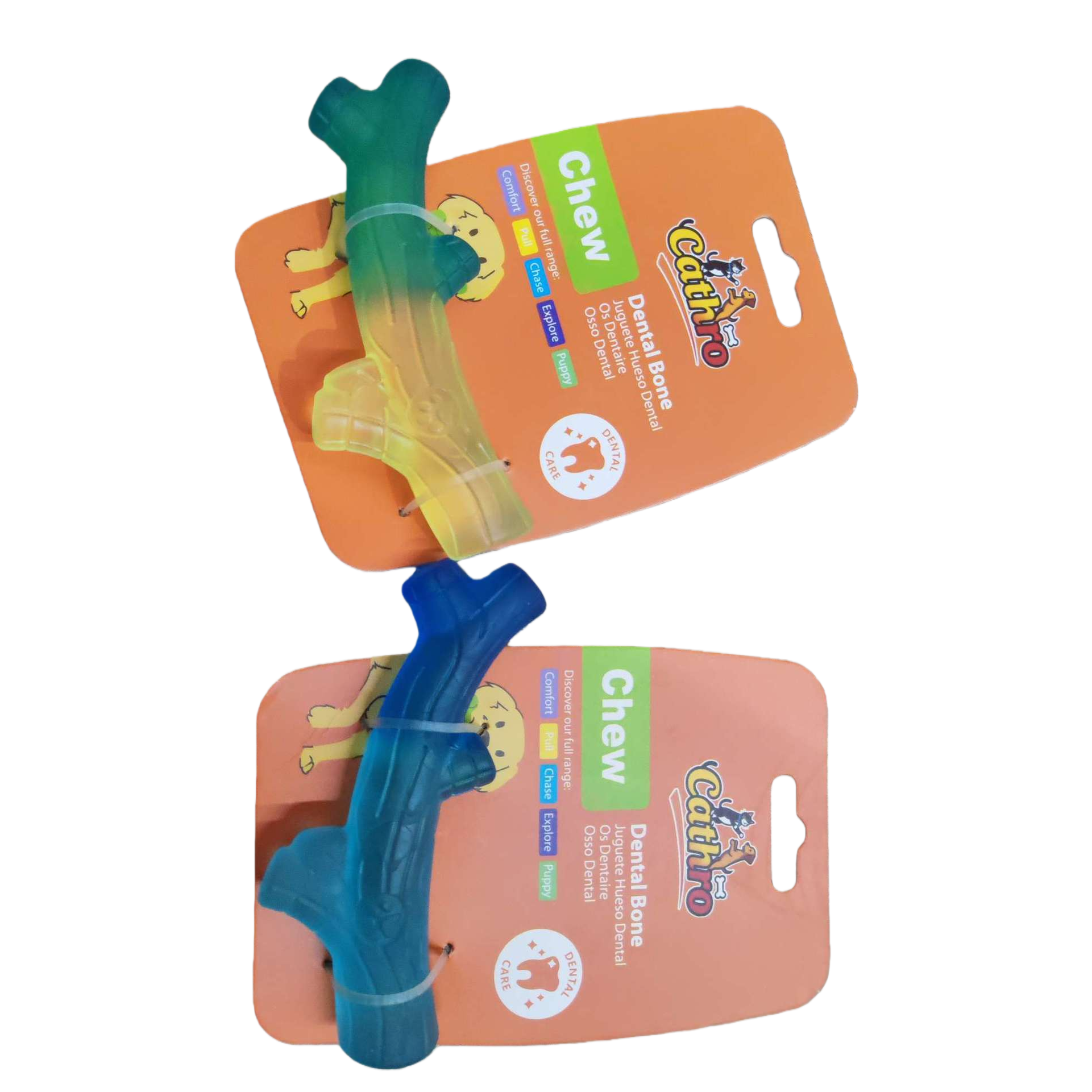 Curved branch, small jelly, gradient color, bone-shaped pet gnawing toy, durable teeth grinding, teeth cleaning, soothing and stress-relieving Item Picture