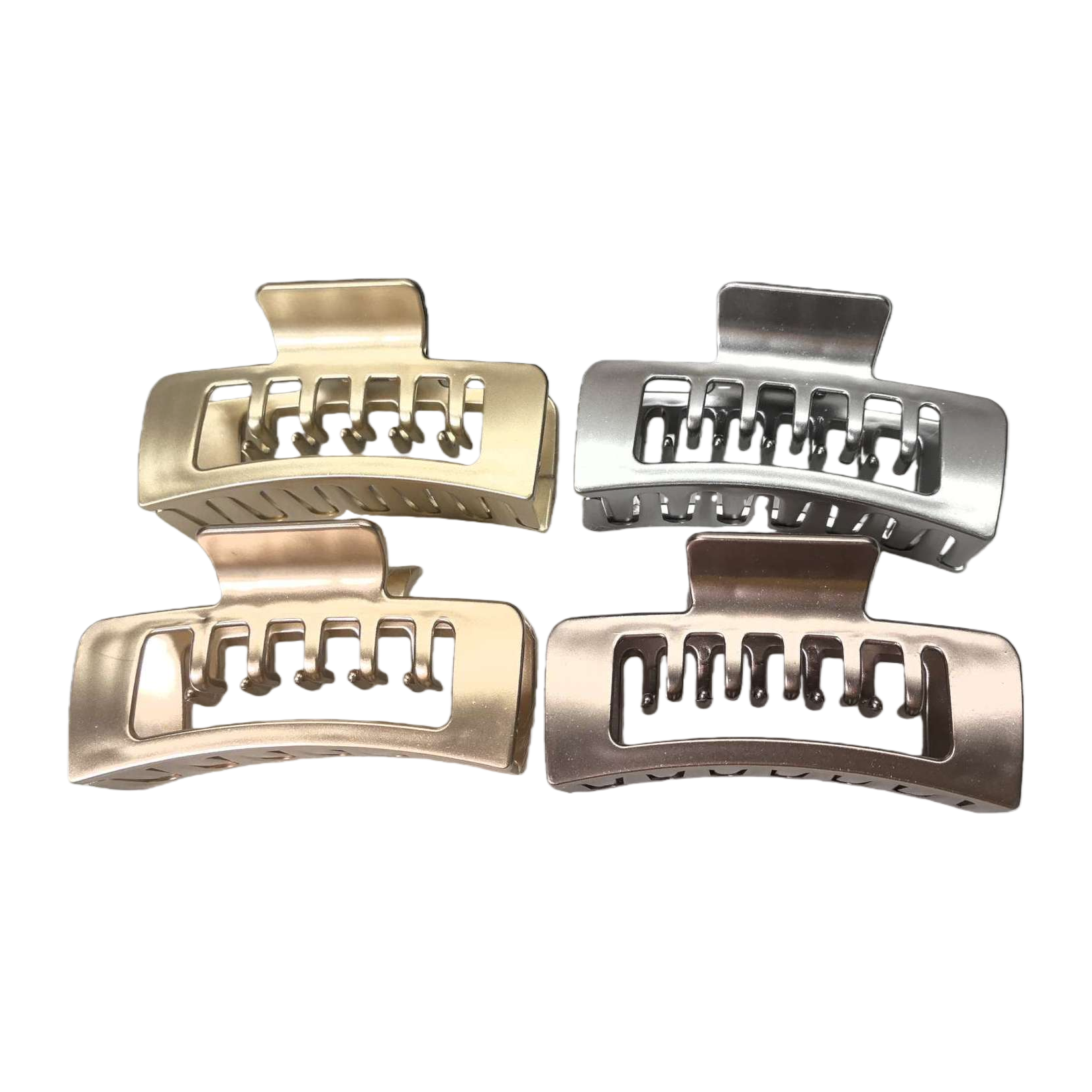 Gold and silver dual-color hair clips are fashionable, simple and versatile women's headwear Item Picture