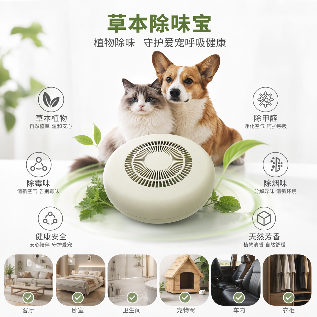 Herbal deodorizing magic box, white packaging box, natural plant fragrance deodorizer