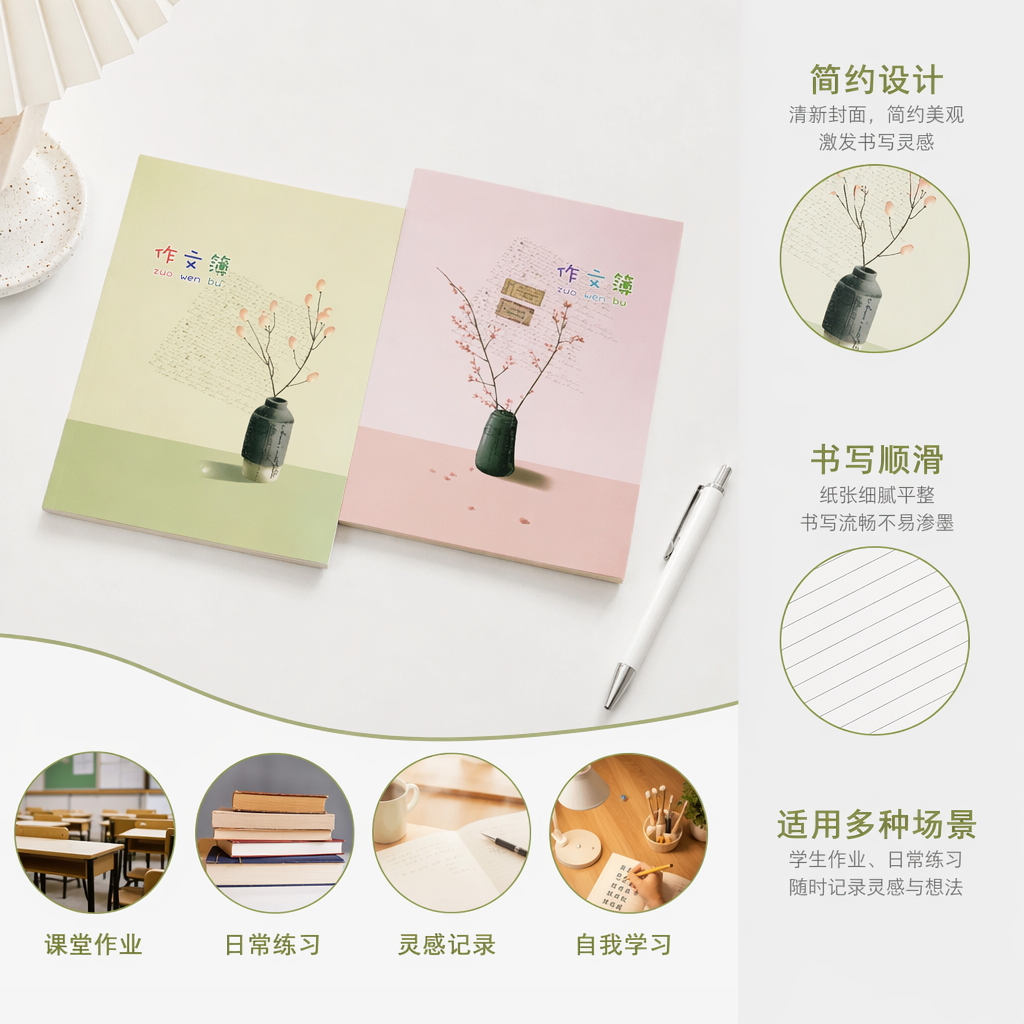 绿色花瓶插粉花枝条家居装饰摆件北欧风客厅卧室
