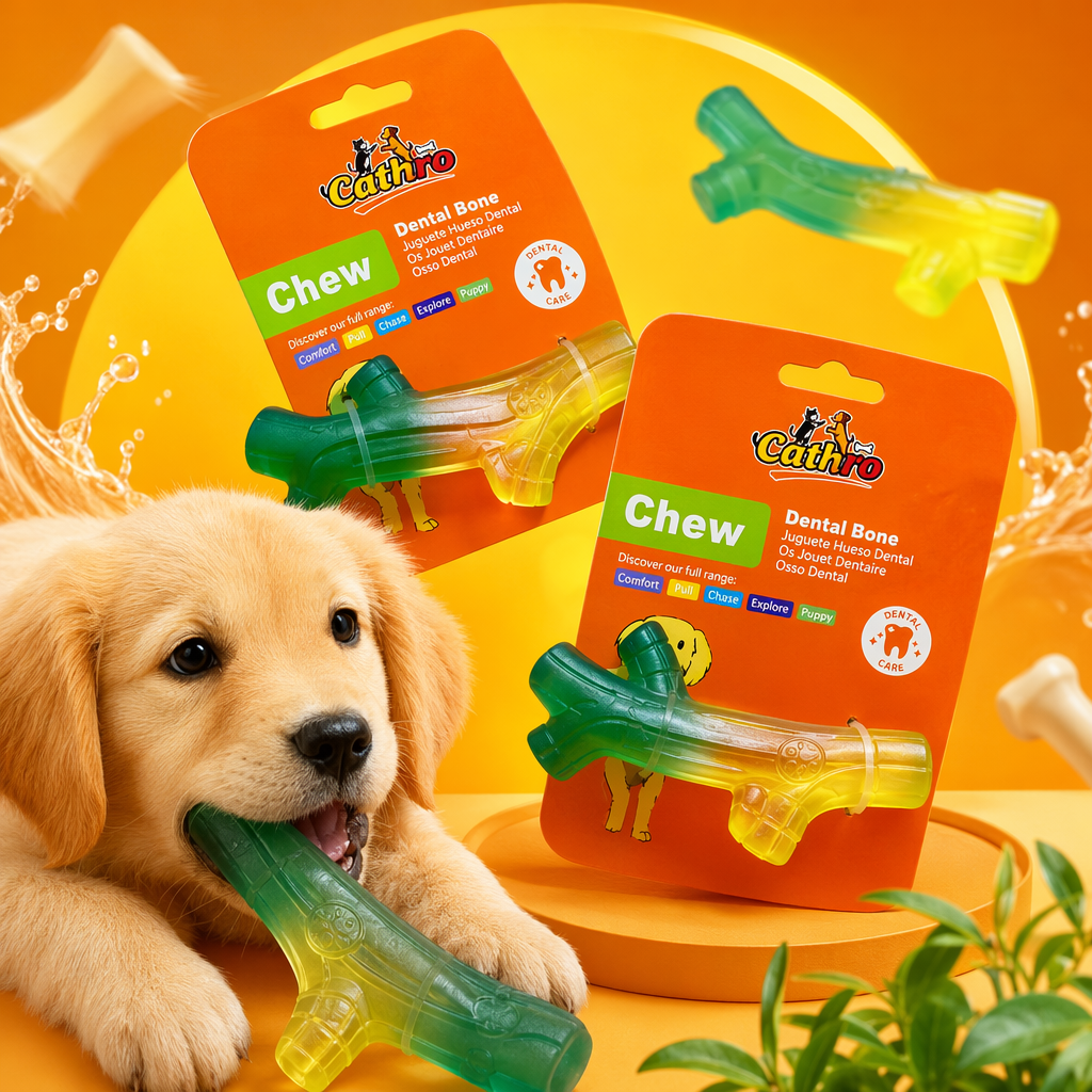 Curved branch, small jelly, gradient color, bone-shaped pet gnawing toy, durable teeth grinding, teeth cleaning, soothing and stress-relieving Specification image