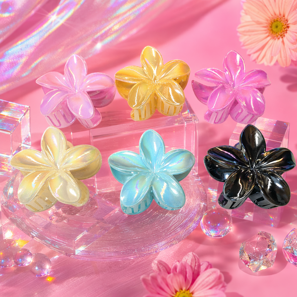 Colorful flower-shaped hairpins, cute headwear for girls, sweet and refreshing forest-themed Specification image