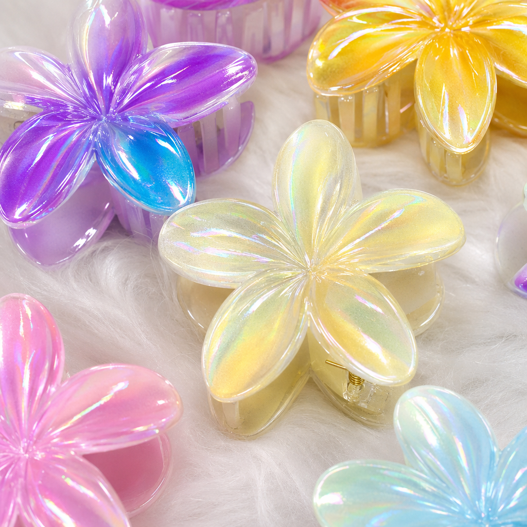 Colorful flower-shaped hairpins, cute headwear for girls, sweet and refreshing forest-themed Application Scenario