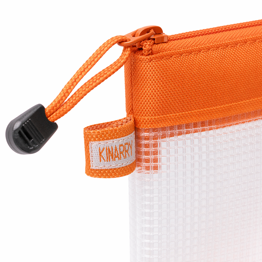 Orange and white color-matched mesh storage bag, breathable and dust-proof household organizing bag Application Scenario