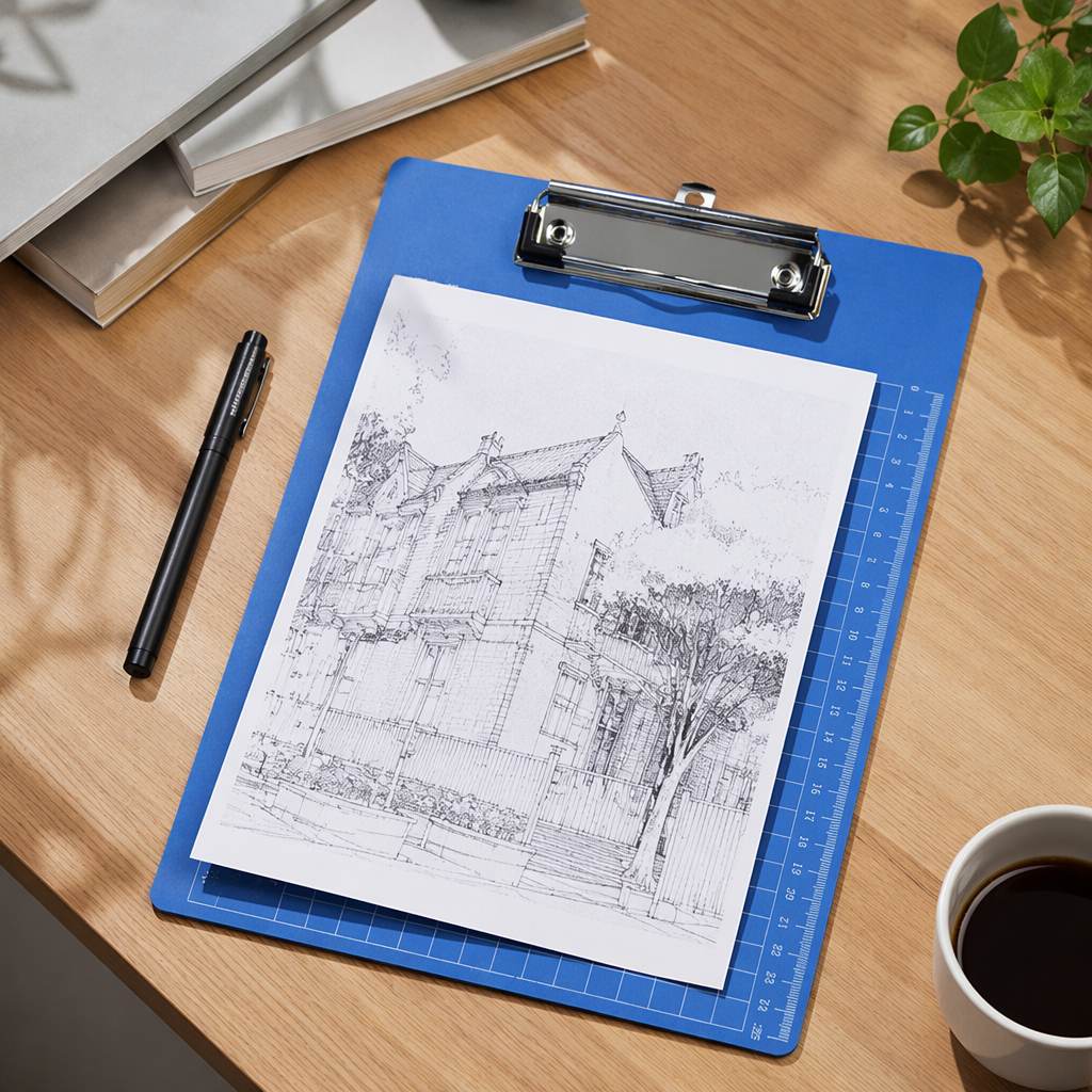 The blue writing board is a magnetic whiteboard with pen slots for office and study details Picture