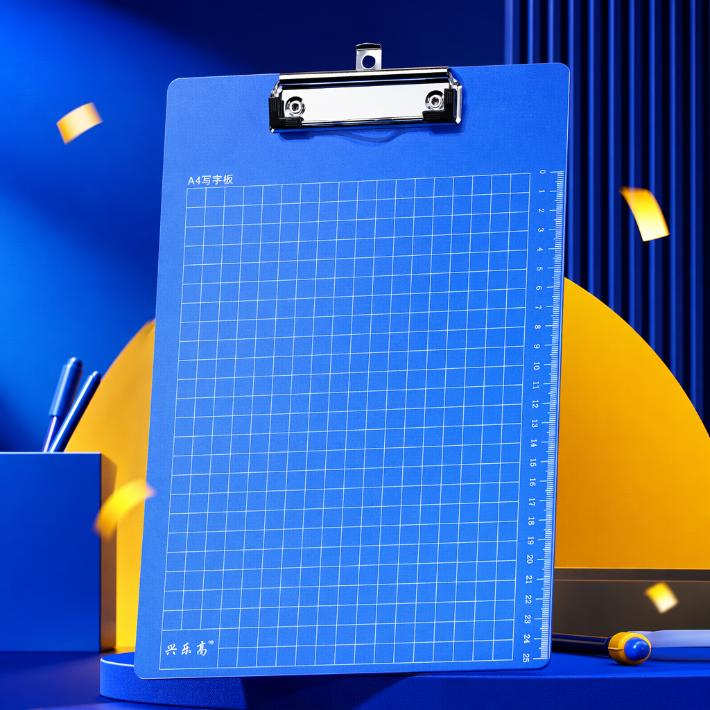 The blue writing board is a magnetic whiteboard with pen slots for office and study Specification image