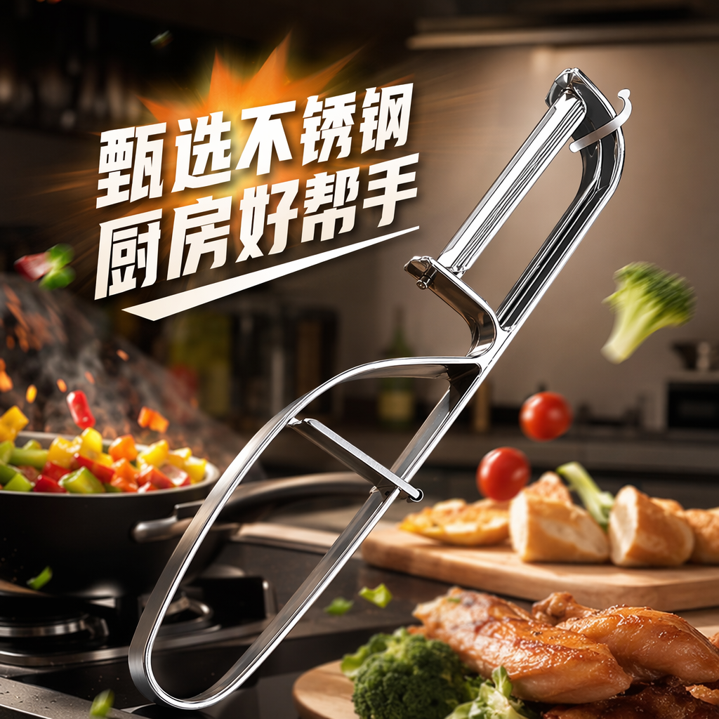 The stainless steel multi-functional peeler is a practical and convenient tool for peeling kitchen fruits and vegetables Application Scenario