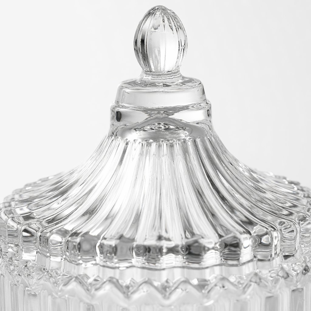 Transparent glass mini yurt candy jar home decoration candy storage jar Application Scenario