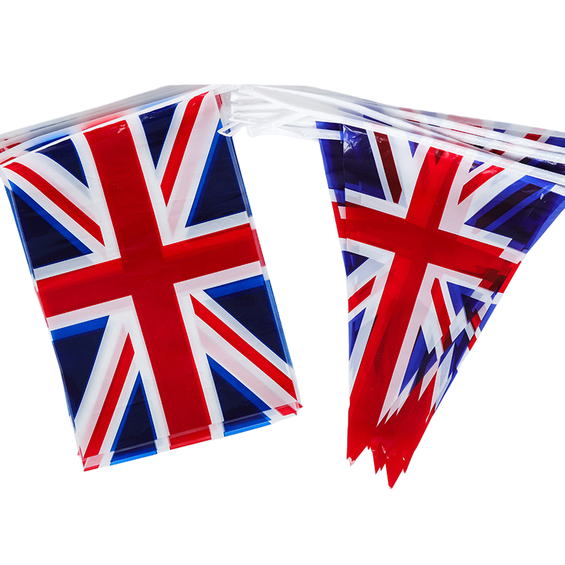 British flag string outdoor decoration, festival celebration British-style hanging ornaments Item Picture