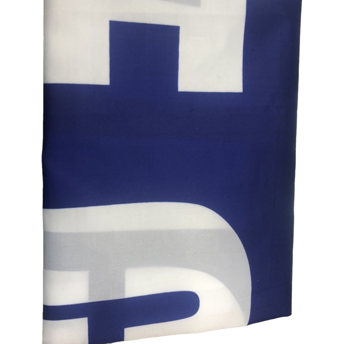 Blue and white lettered decorative flags can be hung both indoors and outdoors for festivals and celebrations Item Picture