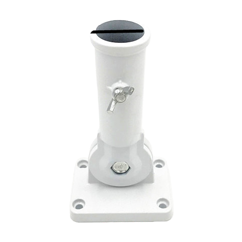 The white aluminum wall flag base is suitable for both indoor and outdoor use, rust-proof, durable and has a stable load-bearing capacity Item Picture