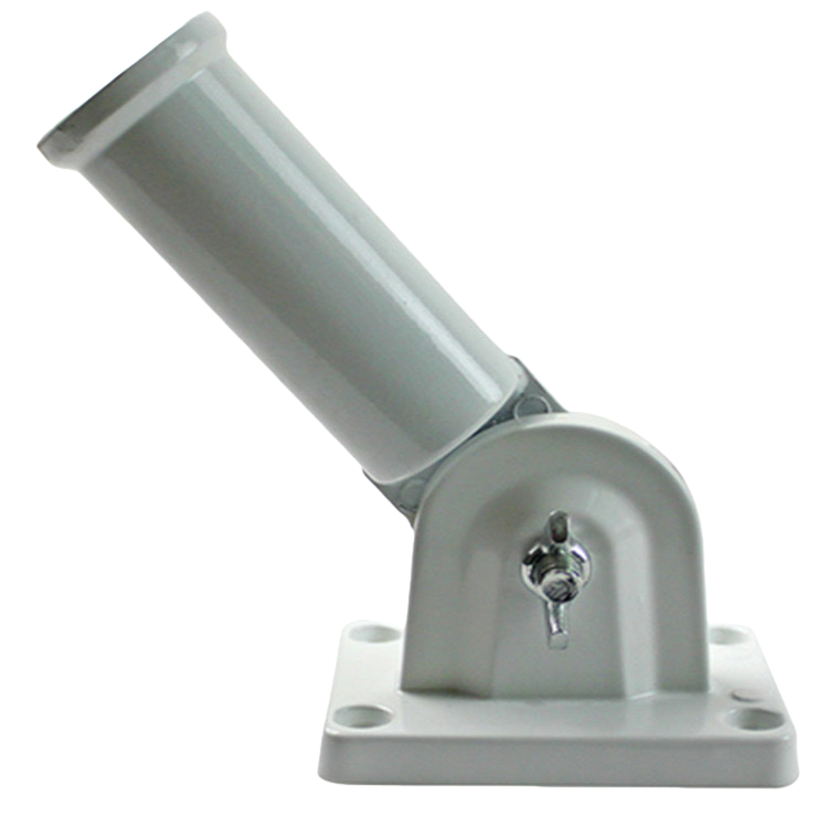 Aluminio gris 360 grados de ángulo de pared soporte de asta de bandera gira firme soporte de carga fuerte adaptación de muchas banderas Item Picture