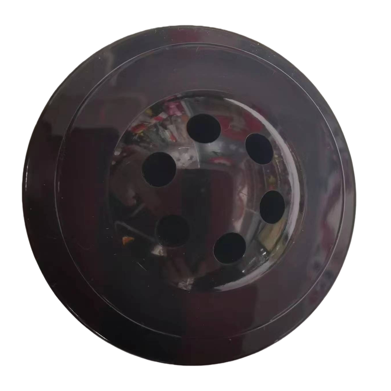 Black circular cap with holes, food-grade PP material, 50mm diameter, suitable for sealing and leak-proof seasoning bottles Item Picture