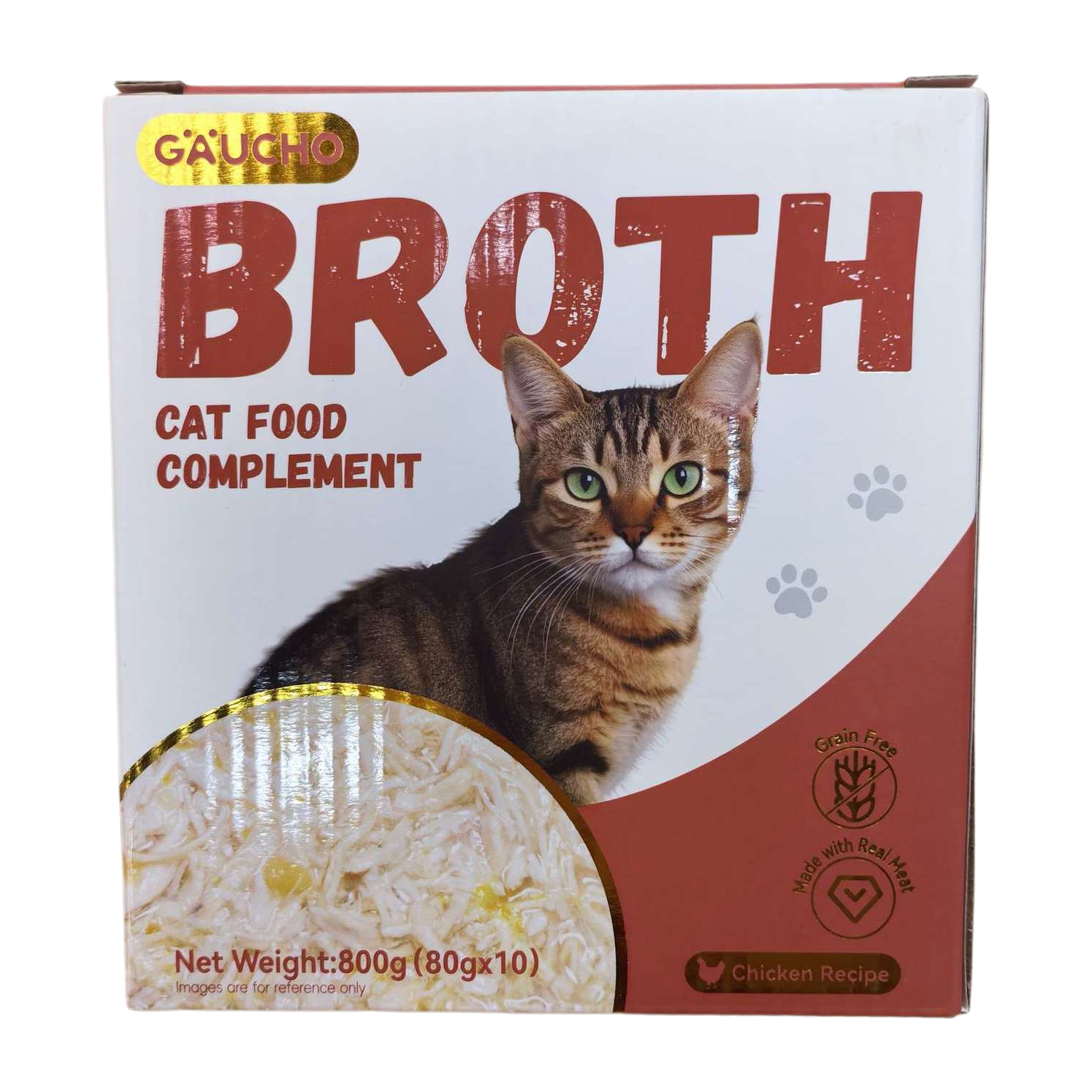 The red and white packaging box cat food supplement is nutritionally balanced and suitable for both kittens and adult cats Item Picture
