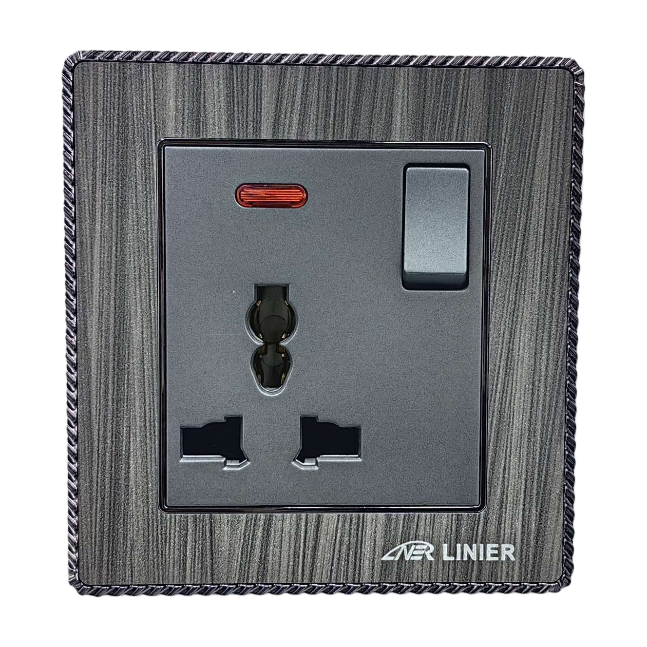 A13 gris woodgrain bisel 13A multifuncional wall zócalo especial para la exportación Item Picture