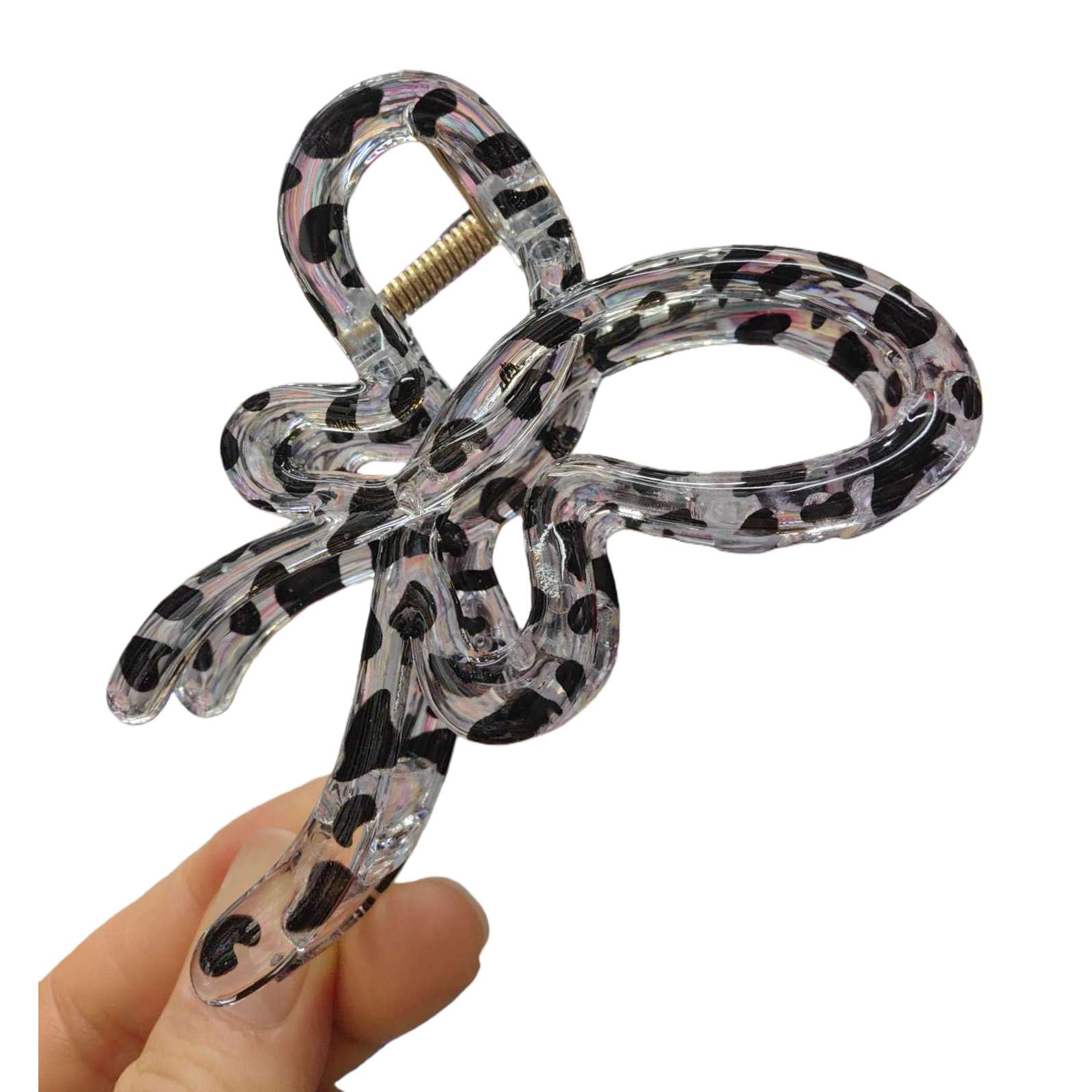 عارضة أزياء أنيقة ذات بقع شفاف من قماش الشعر Item Picture