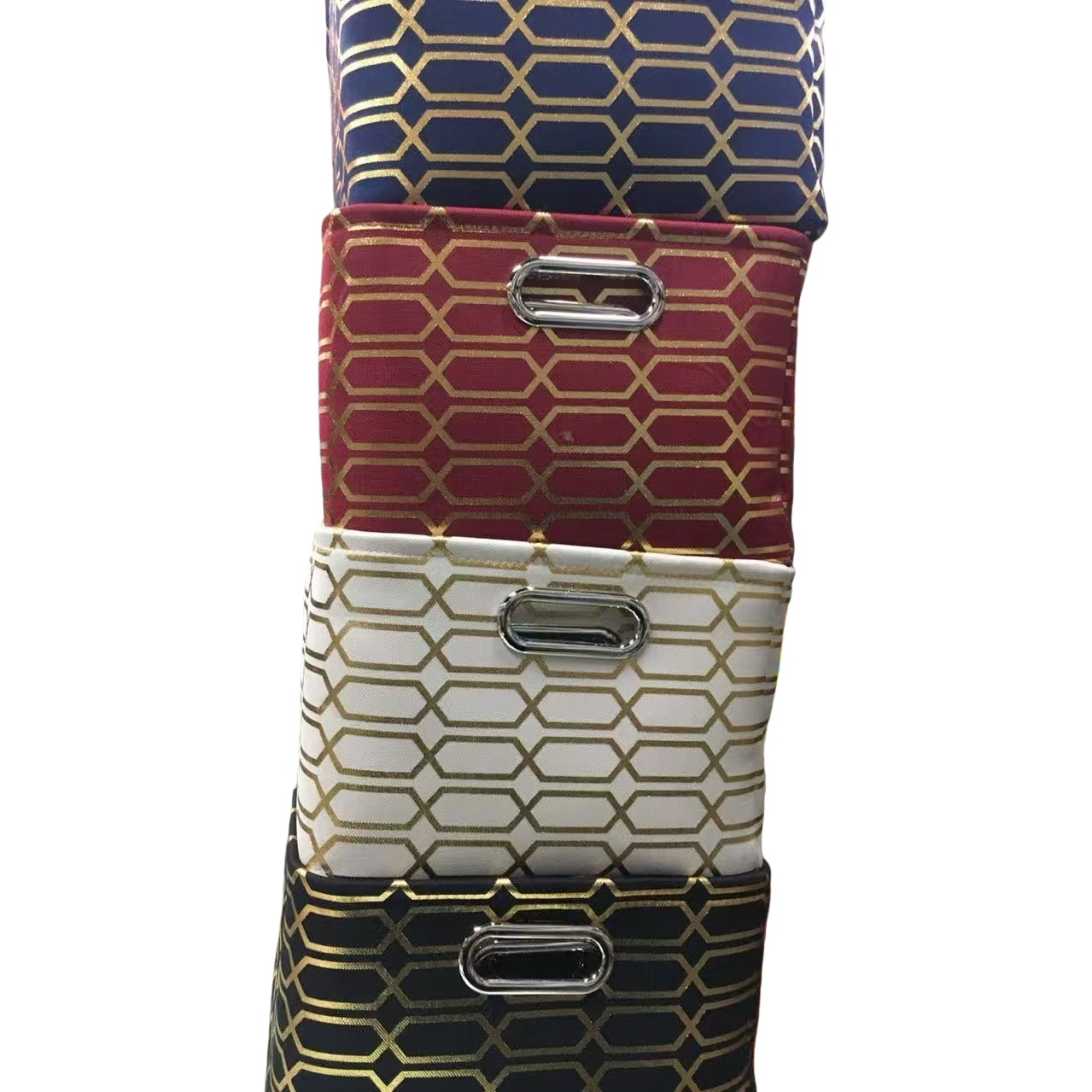 Colorful geometric pattern storage box, multi-functional desktop organization box, simple Nordic style Item Picture