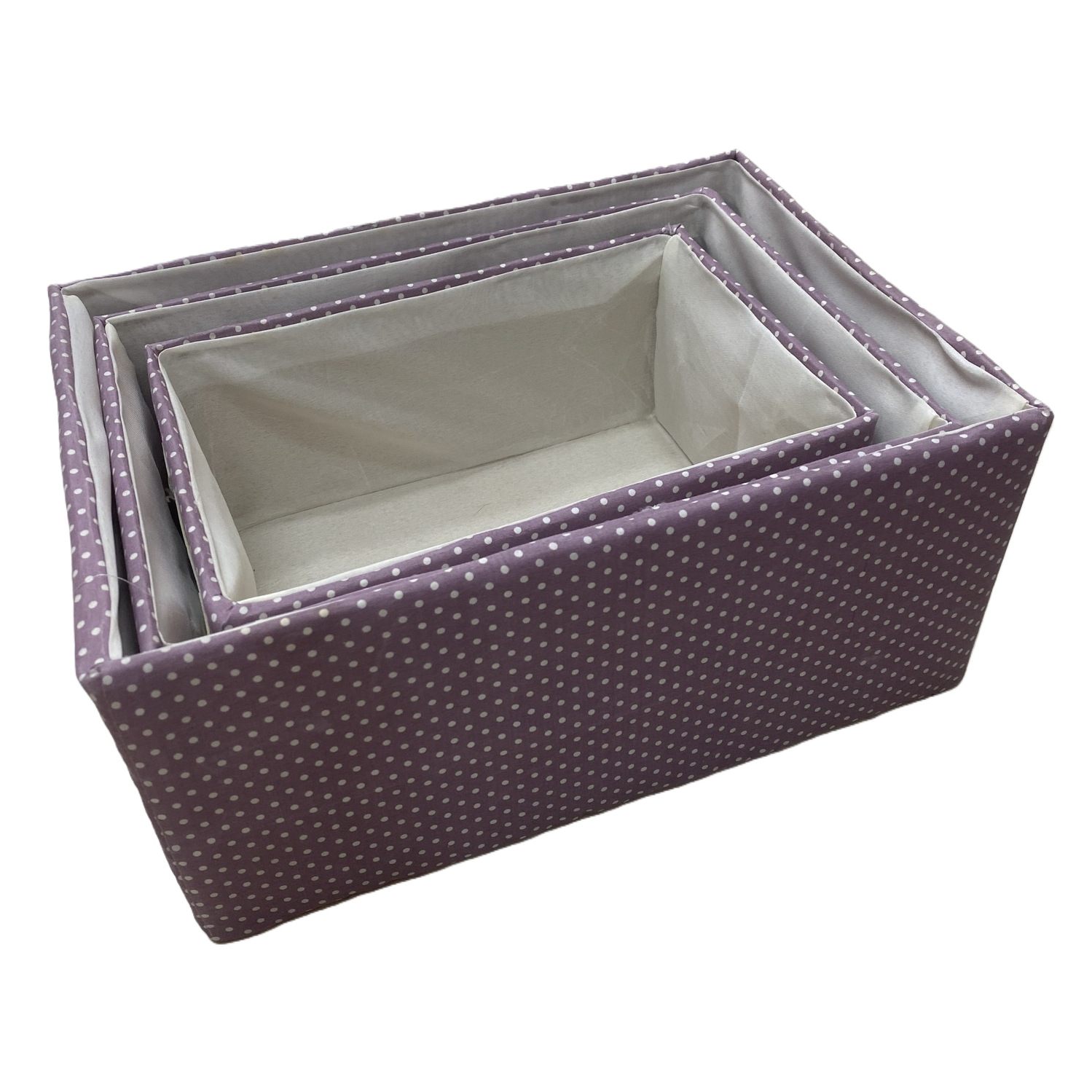 Purple polka dot storage box for desktop organization, a multi-functional storage box for household cosmetics and snacks Item Picture