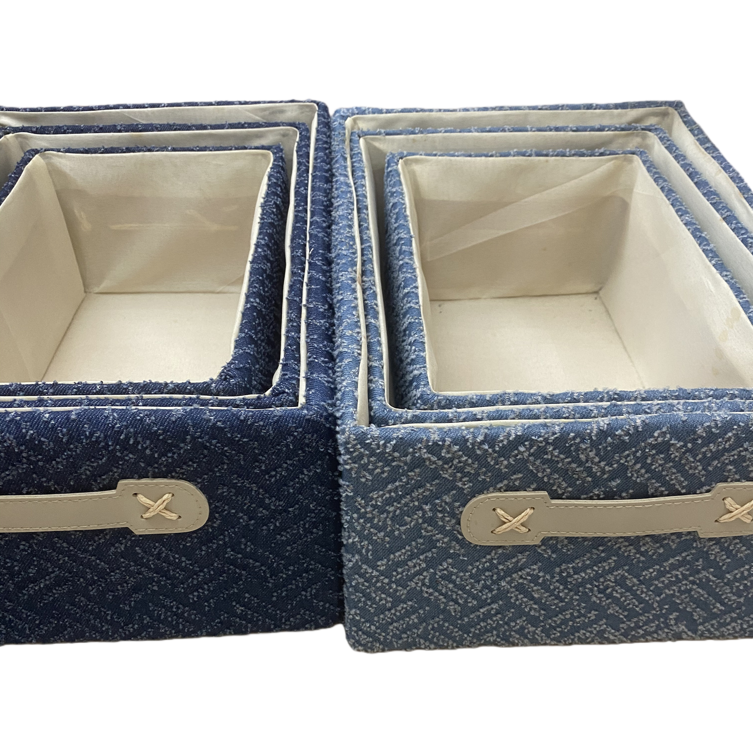 Blue fabric storage box, a home bedroom wardrobe organization wonder, foldable fabric storage box Item Picture