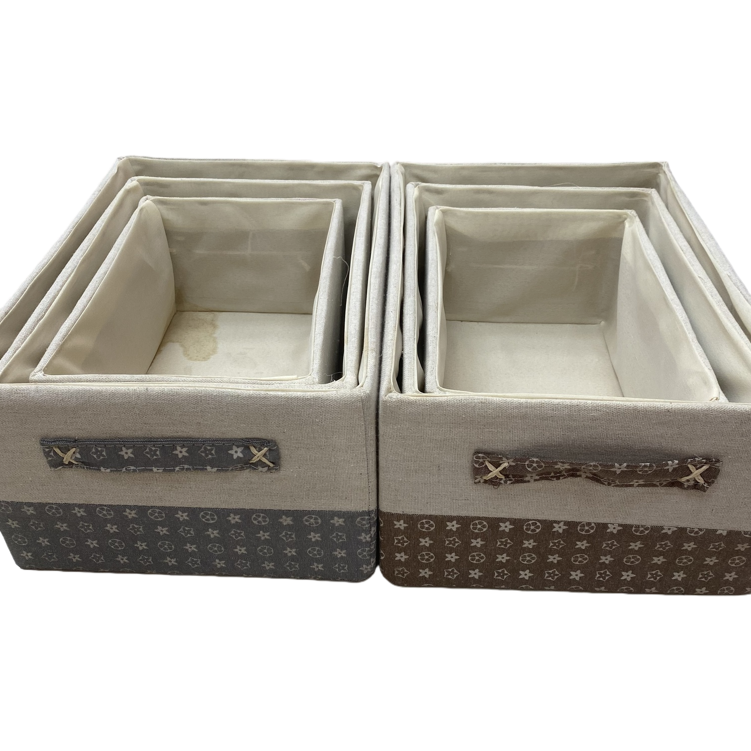 Beige fabric storage box, home organization box, bedroom, living room, table and miscellaneous storage Item Picture
