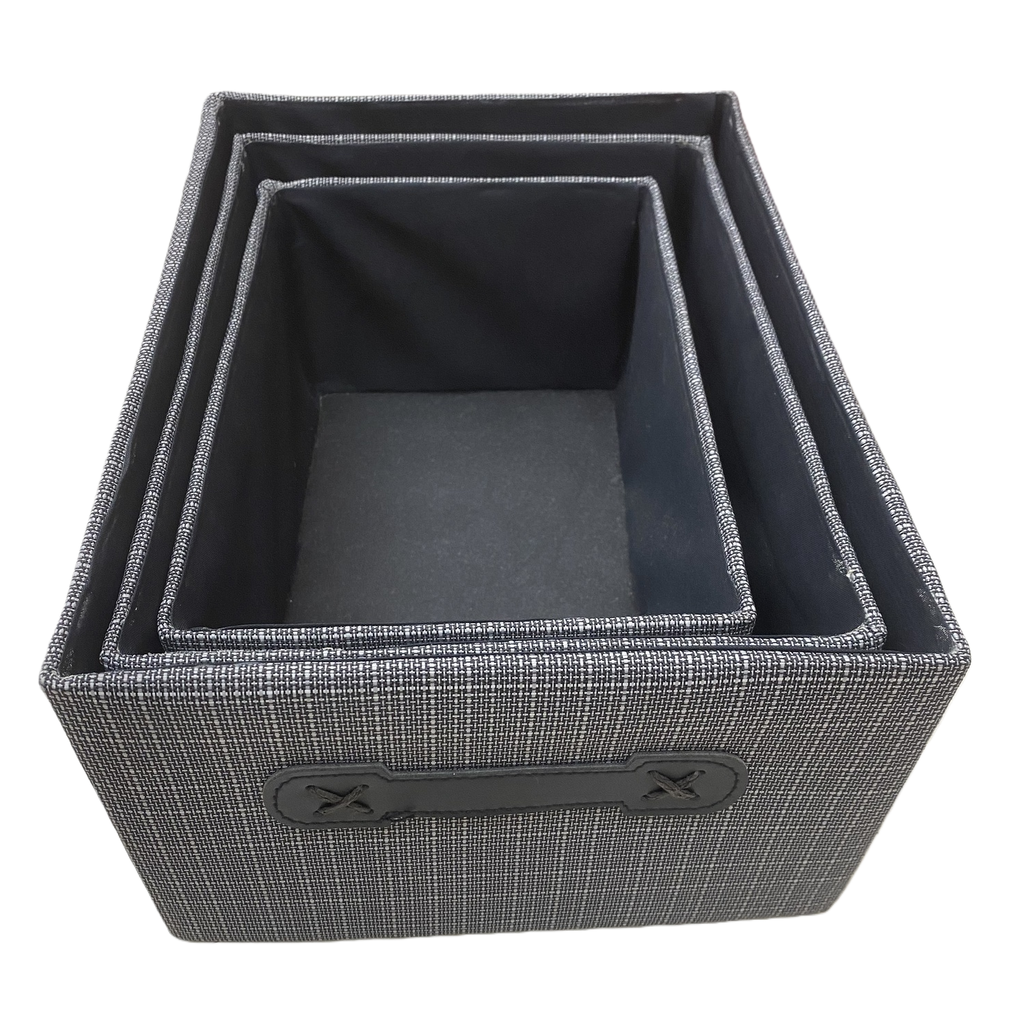 Grey woven storage box, home living room and bedroom storage box, large capacity, simple style Item Picture