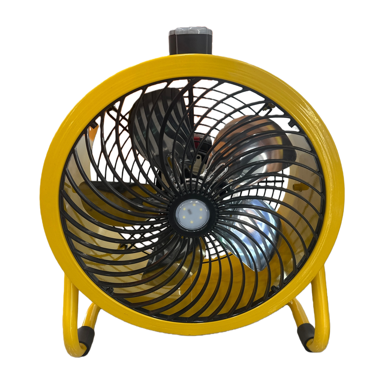 Yellow industrial fan, three-speed adjustable, high air volume floor fan, metal body, durable and quiet Item Picture