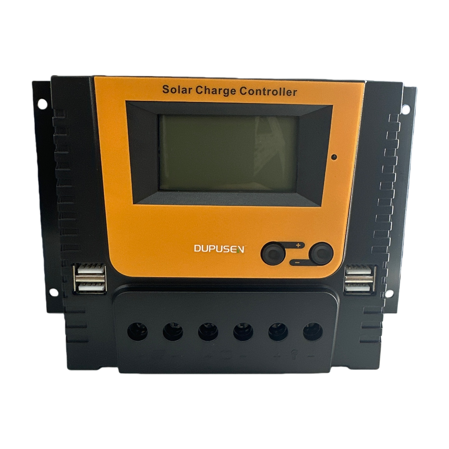The orange and black alternating solar charging controller is a dedicated intelligent charging and discharging management system for photovoltaic systems Item Picture
