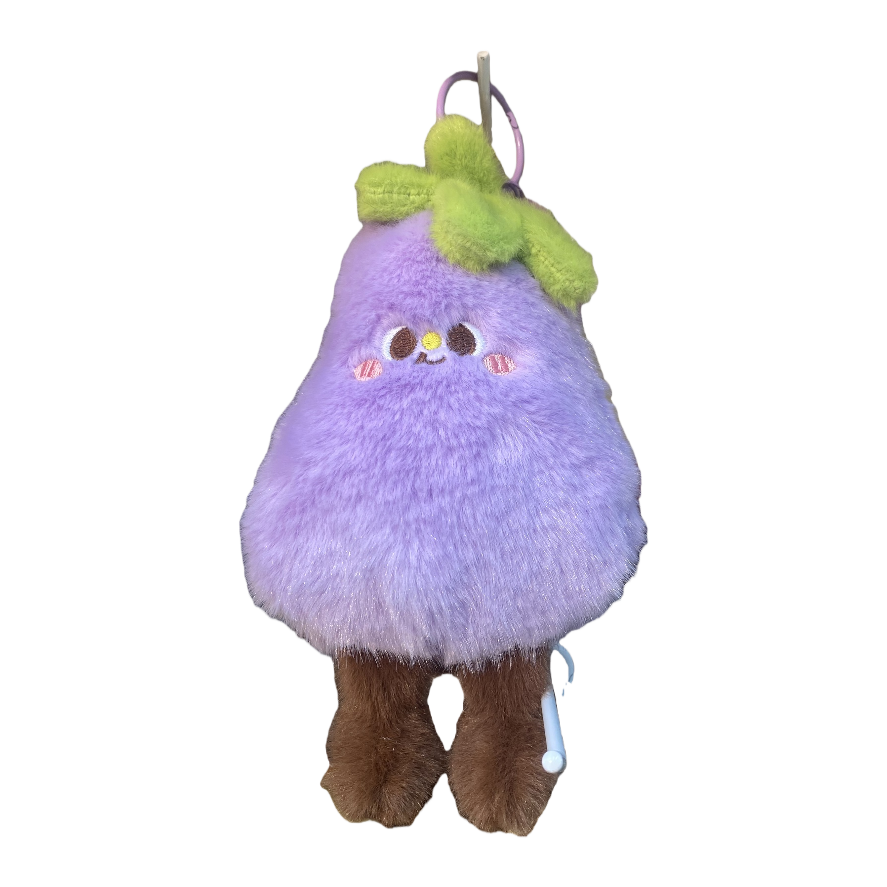 Purple plush pendant, cute car bag, keychain decoration, little bear rabbit doll Item Picture