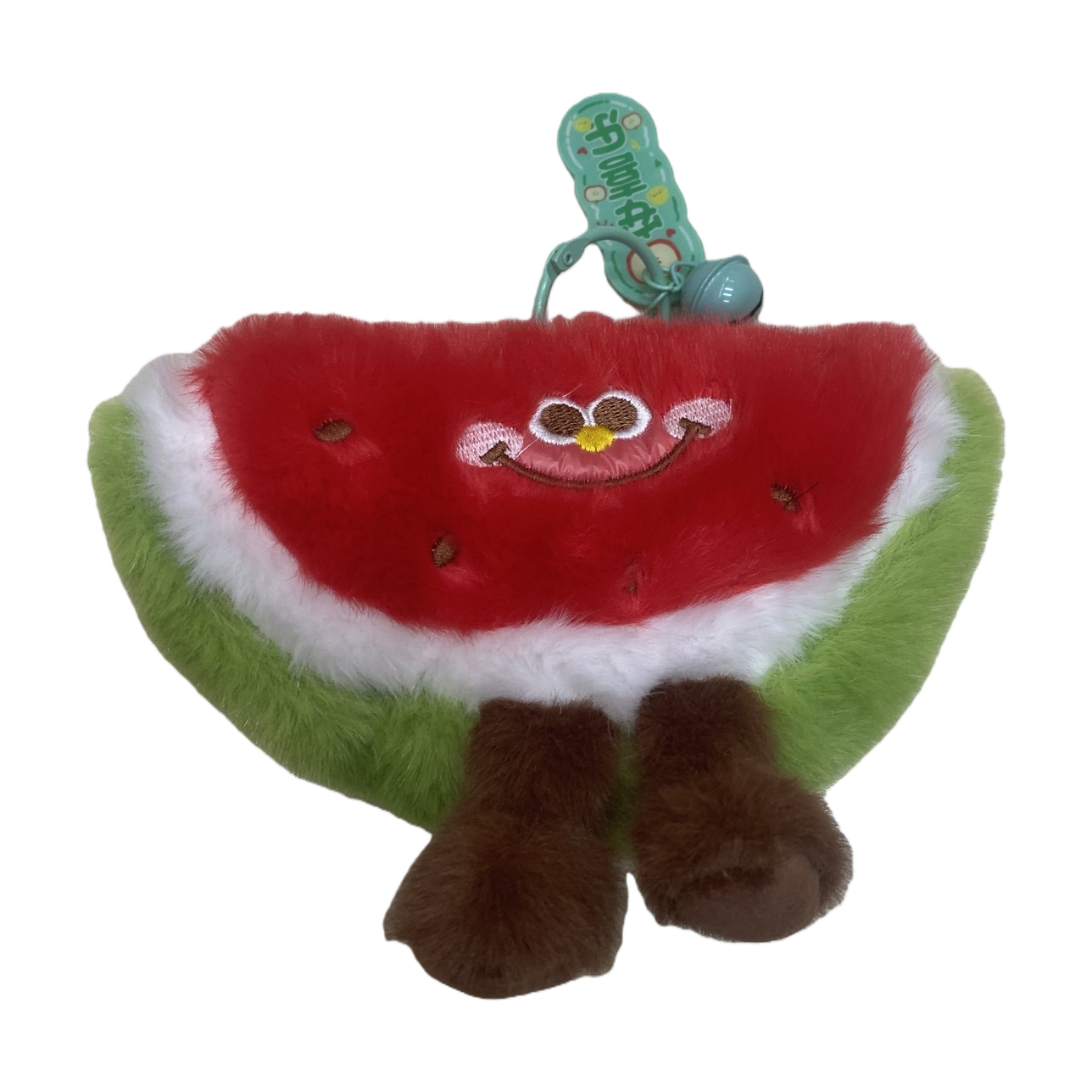 A cute red watermelon-shaped plush pendant for home car keychain decoration Item Picture