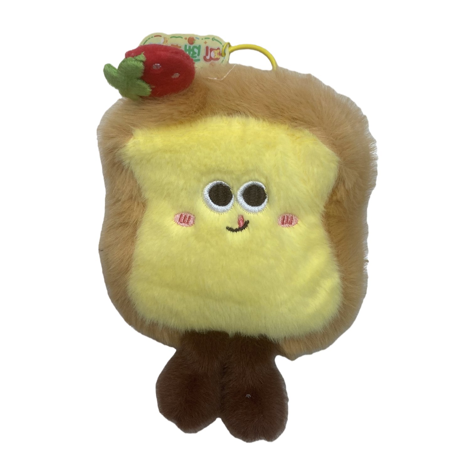 Yellow plush bread-shaped doll, thickened short plush, skin-friendly touch, for living room and bedroom decoration Item Picture