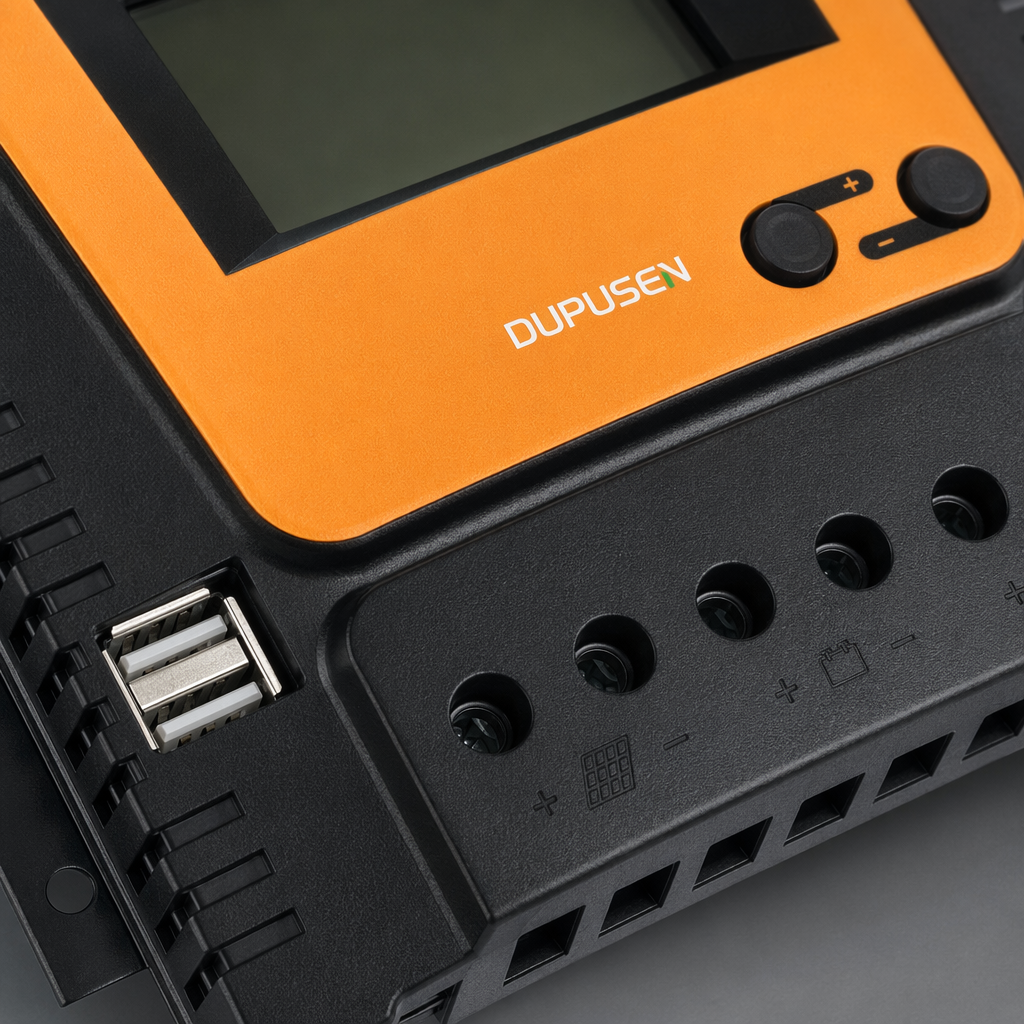 The orange and black alternating solar charging controller is a dedicated intelligent charging and discharging management system for photovoltaic systems Application Scenario