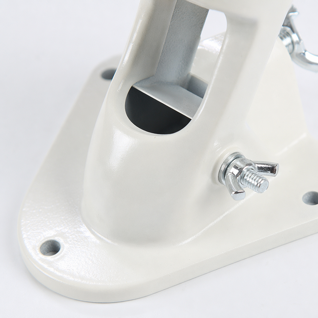 The white flagpole base bracket is made of thickened metal for stable load-bearing and is suitable for both outdoor and indoor use Application Scenario