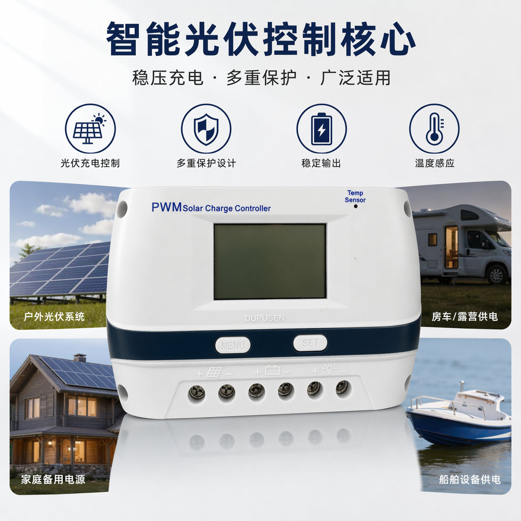 White PWM solar charging controller