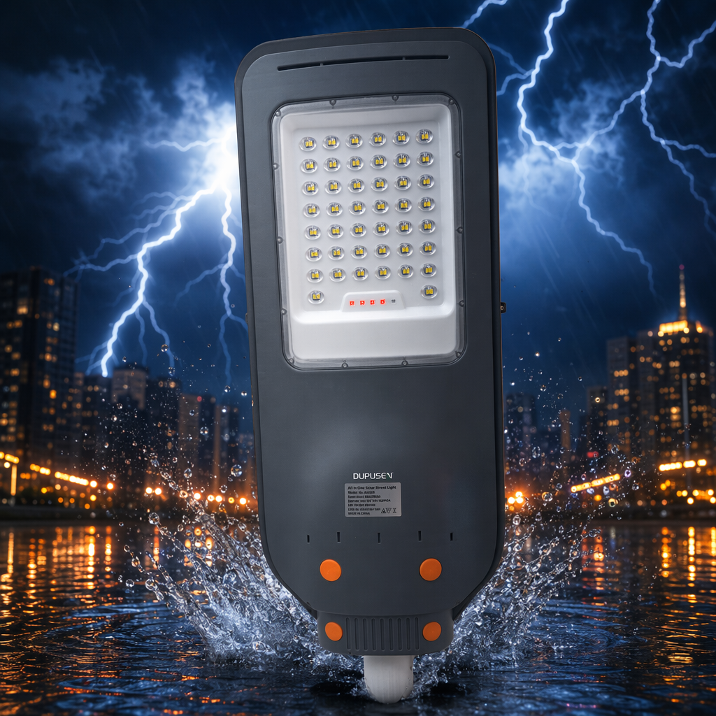 مصابيح الشوارع رمادية تعمل بالطاقة الشمسية Specification image