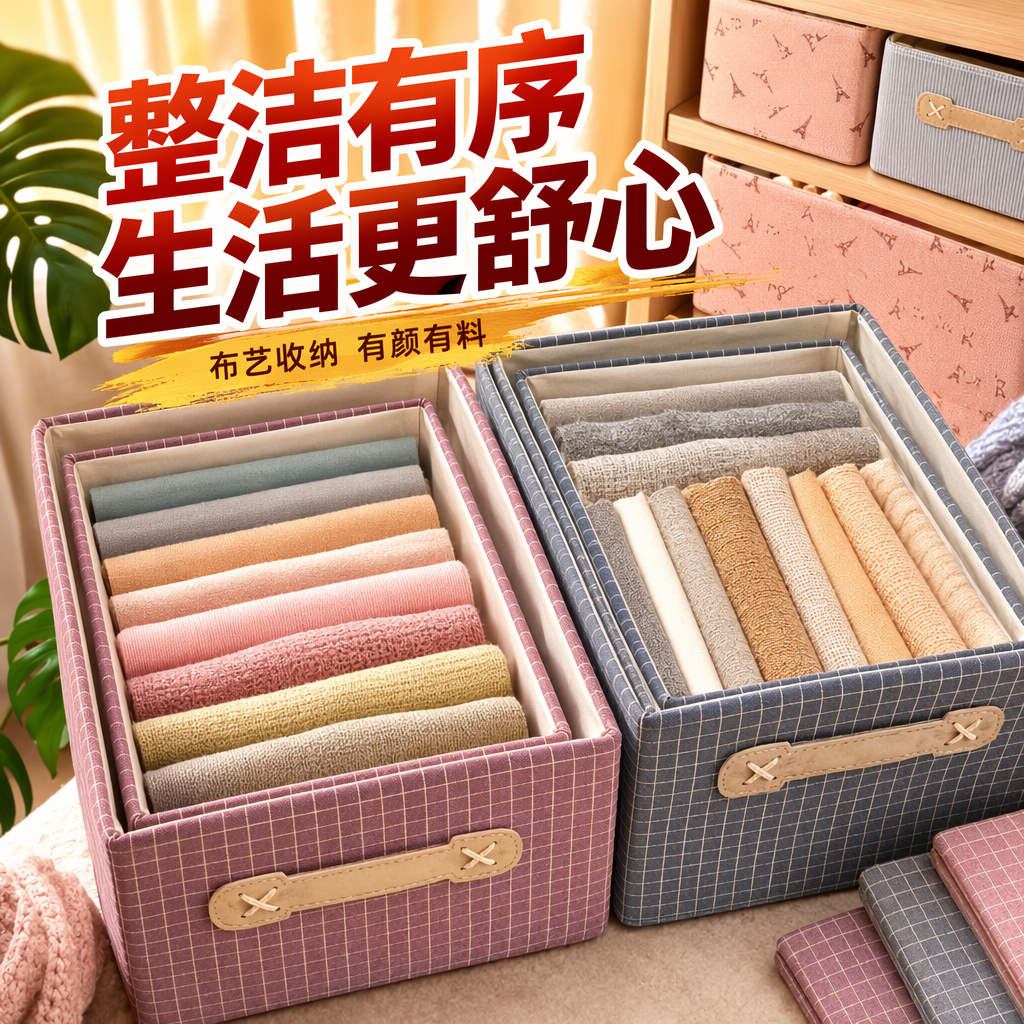 The grid storage box for desktop organization is a multi-functional partition storage box with a simple Nordic style Specification image
