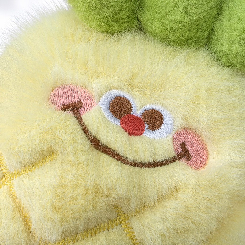 Yellow plush pineapple doll, cute throw pillow, home decoration plush toy Application Scenario
