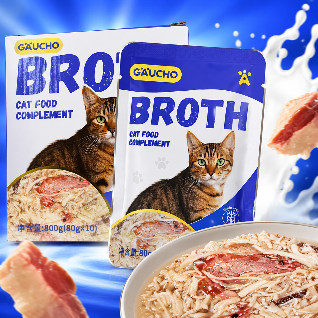 Azul y blanco caja de embalaje de alimentos para gatos suplementos nutricionales equilibrados aditivos de vitaminas para gatos Specification image