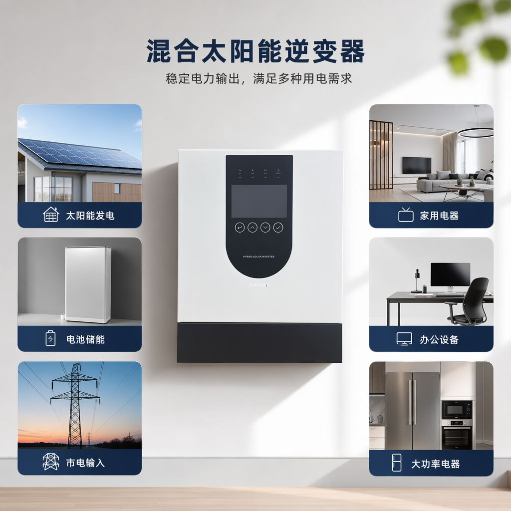 白色包装盒太阳能逆变器家用纯正弦波转换器
